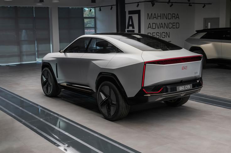 Mahindra BE.09 rear quarter Mahindra BE.09 rear quarter